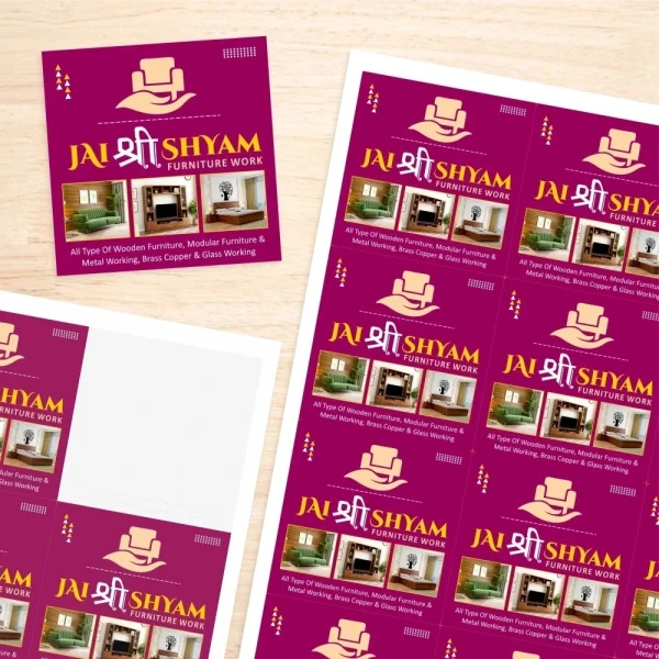 Straight Cut Paper Sticker | Glossy Sticker | Print & Dispatch